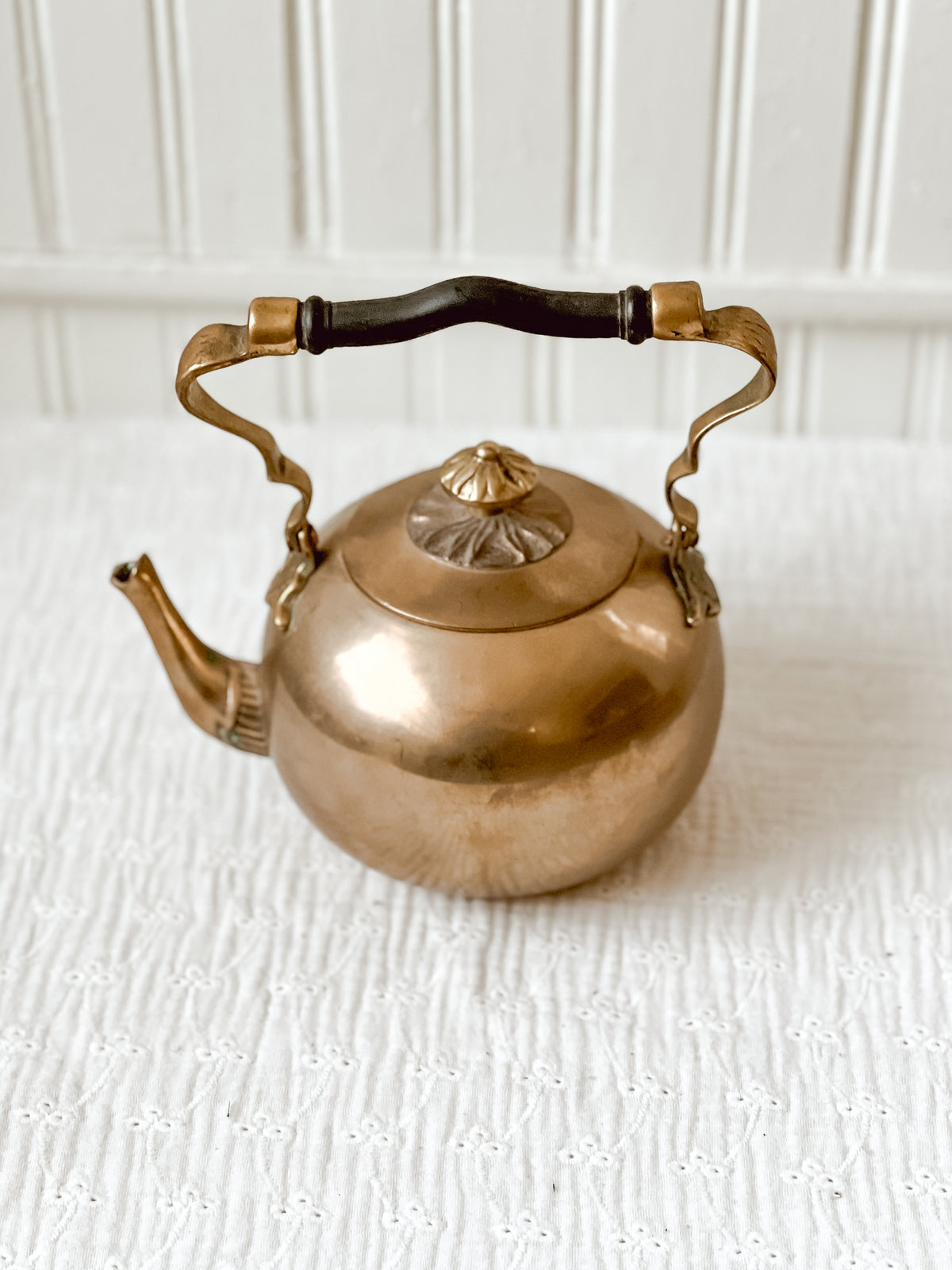 Vintage brass tea kettle